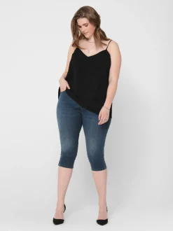 CARAUGUSTA High waist Skinny fit Denim shorts