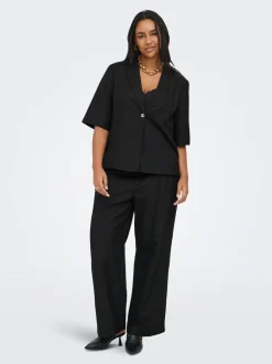 CARBAIA Wide leg fit Linnen Broeken