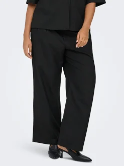 CARBAIA Wide leg fit Linnen Broeken