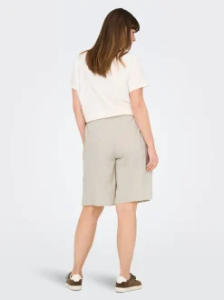 CARCARO High waist Regular fit Linnen Bermuda shorts