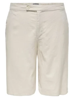 CARCARO High waist Regular fit Linnen Bermuda shorts