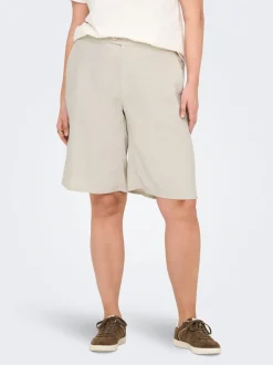CARCARO High waist Regular fit Linnen Bermuda shorts