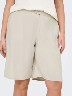 CARCARO High waist Regular fit Linnen Bermuda shorts