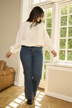 CARCYPRESS High waist Flared fit Enkel lengte Jeans