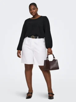 CARDAVINA-SOFT Mid waist Loose fit Bermuda shorts