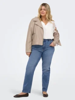 CAREMILY High waist Straight fit Enkel lengte Jeans