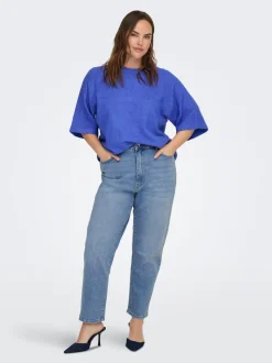 CAREMILYSTRETCH High waist Straight fit Enkel lengte Jeans