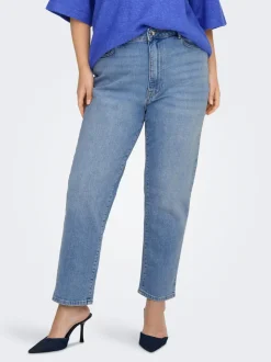CAREMILYSTRETCH High waist Straight fit Enkel lengte Jeans