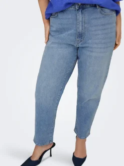 CAREMILYSTRETCH High waist Straight fit Enkel lengte Jeans