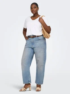 CARFRANKIE High waist Barrel fit Enkel lengte Jeans
