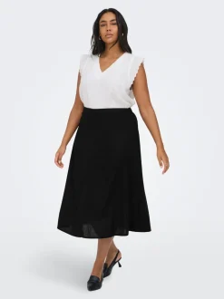 CARGOA Linnen Rok Midi-rok