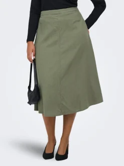 CARGOA Linnen Rok Midi-rok