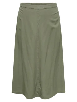 CARGOA Linnen Rok Midi-rok