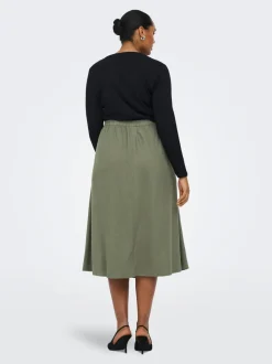 CARGOA Linnen Rok Midi-rok