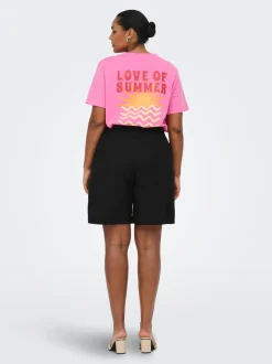 CARGOA Loose fit Linnen Nette shorts