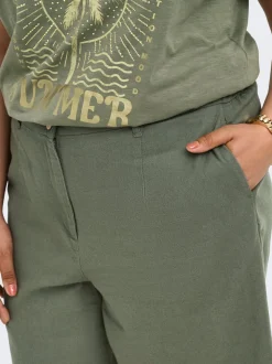 CARGOA Loose fit Linnen Nette shorts