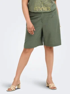 CARGOA Loose fit Linnen Nette shorts