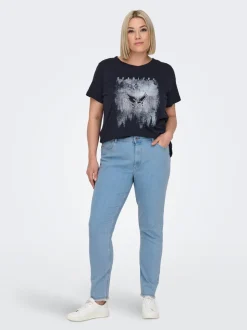 -CARHUSH Mid waist Skinny fit Enkel lengte Jeans