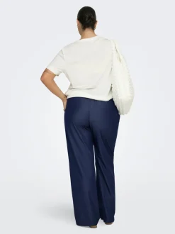 CARIRIA Wide leg fit Linnen Broek met wijde pijpen