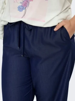 CARIRIA Wide leg fit Linnen Broek met wijde pijpen
