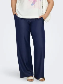 CARIRIA Wide leg fit Linnen Broek met wijde pijpen