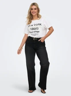 CARJULLES Mid waist Wide leg fit Jeans