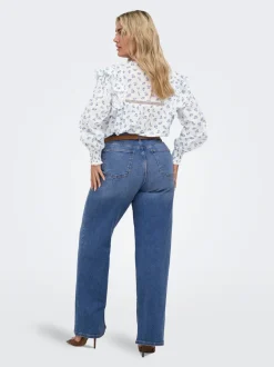 CARJULLES Mid waist Wide leg fit Jeans