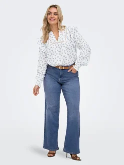CARJULLES Mid waist Wide leg fit Jeans