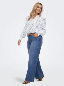 CARJULLES Mid waist Wide leg fit Jeans