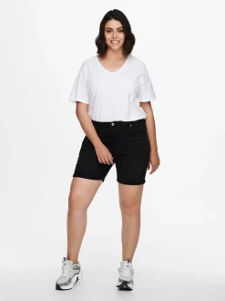 CARLAOLA High waist Skinny fit Denim shorts