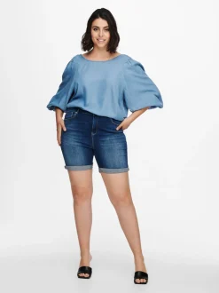 CARLAOLA High waist Skinny fit Denim shorts