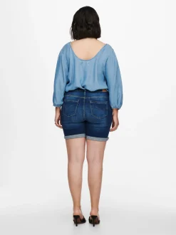 CARLAOLA High waist Skinny fit Denim shorts