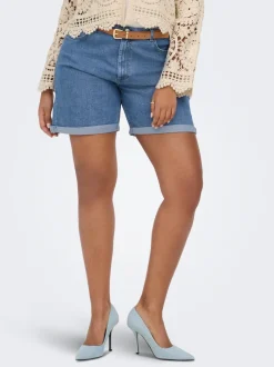 CARLAURA High waist denim shorts