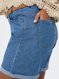 CARLAURA High waist denim shorts