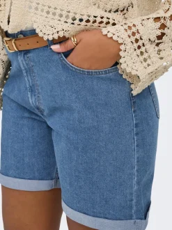 CARLAURA High waist denim shorts