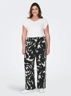 CARNICON Regular fit Broek met wijde pijpen