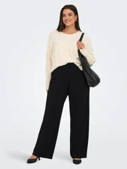 CARSANIA Regular fit Broek met wijde pijpen