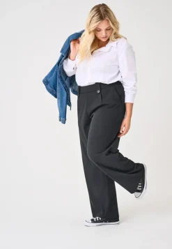 CARSANIA Regular fit Broek met wijde pijpen