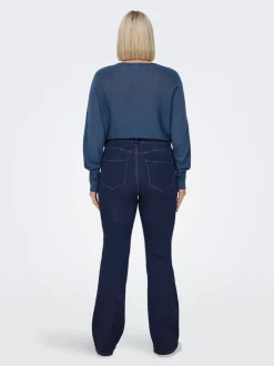 CARTHUNDER Mid waist Flared fit Jeans