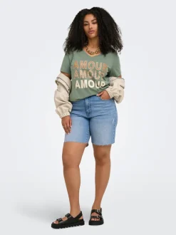 CARTOKYO High waist Regular fit Denim shorts