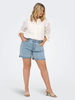 CARVEGA High waist Loose fit Denim shorts