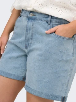 CARVEGA High waist Loose fit Denim shorts