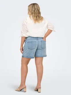 CARVEGA High waist Loose fit Denim shorts