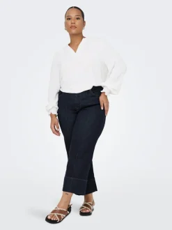 CARWILLY High waist Wide leg fit Cropped Jeans