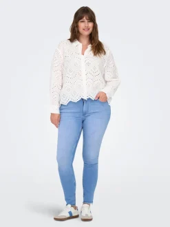 CARWILLY Mid waist Skinny fit Enkel lengte Jeans