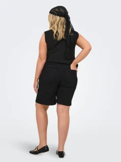CARWILLY High waist Wide leg fit Denim shorts