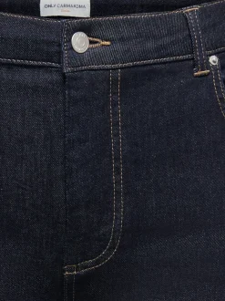 CARWILLY High waist Wide leg fit Denim shorts