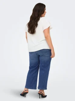 CARWILLY High waist Wide leg fit Cropped Jeans