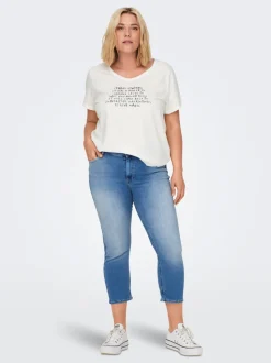 CARWILLY Mid waist capri Skinny fit Jeans