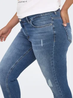 CARWILLY Mid waist Skinny fit Enkel lengte Jeans